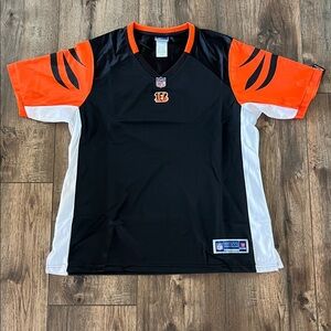 NWT Cincinnati Bengals NFL Pro Line Jersey Womens Size Large Black Orange